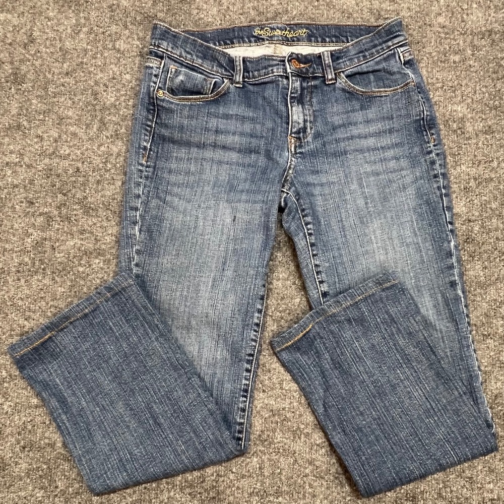 Old Navy The Sweetheart Jeans Women 6 Blue Medium Wash Straight Leg Stretch
